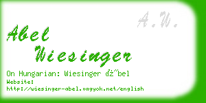 abel wiesinger business card